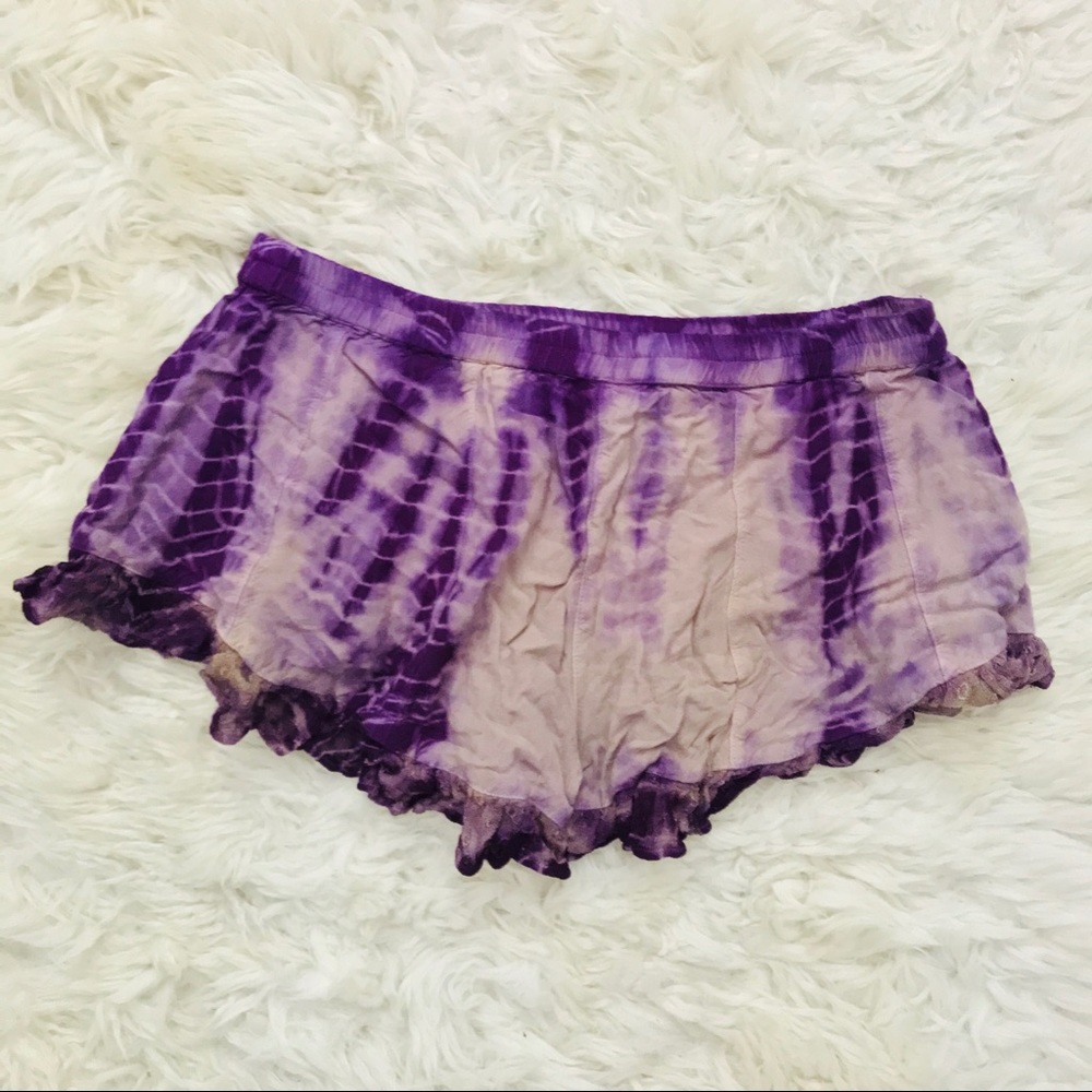 RAGA Purple Tie Dye Festival Shorts - Picture 6 of 7